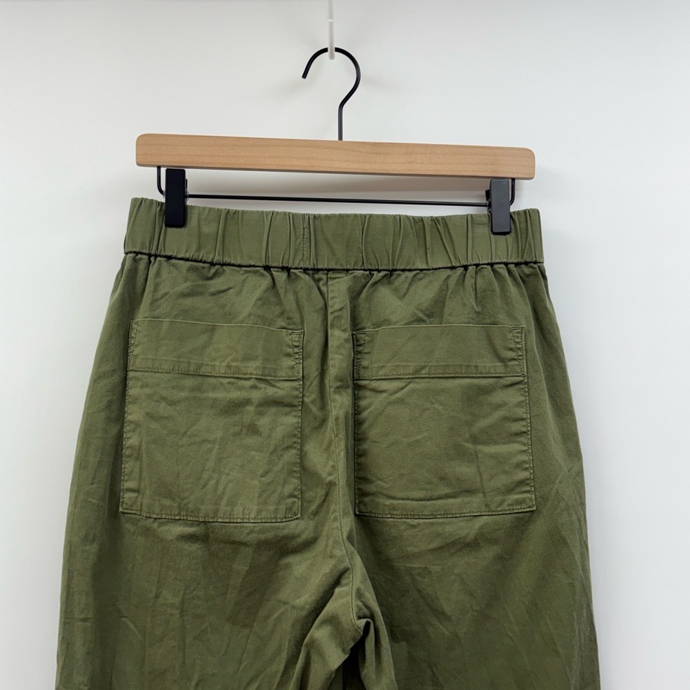 Everlane Olive Green High-Rise Wide-Leg Trousers - Picture 8 of 10